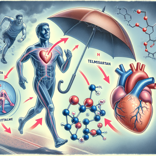 Using telmisartan in treating cardiac disorders related to intense physical activity