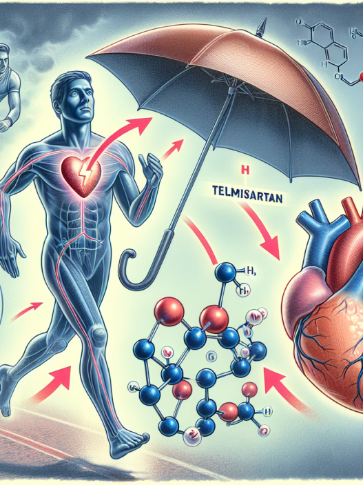 Using telmisartan in treating cardiac disorders related to intense physical activity